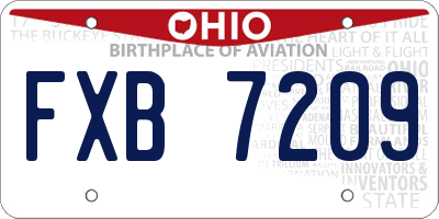 OH license plate FXB7209