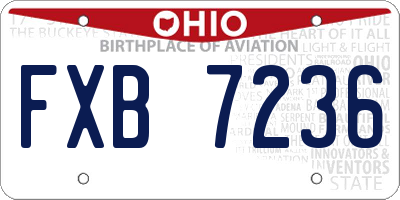 OH license plate FXB7236
