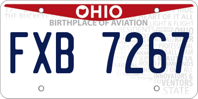 OH license plate FXB7267