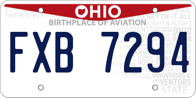 OH license plate FXB7294