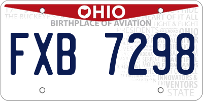 OH license plate FXB7298