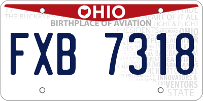 OH license plate FXB7318