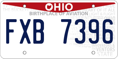 OH license plate FXB7396