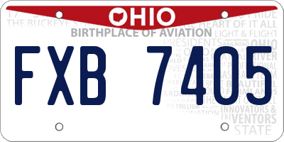 OH license plate FXB7405
