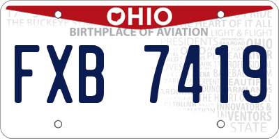 OH license plate FXB7419