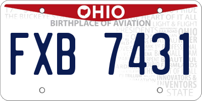 OH license plate FXB7431