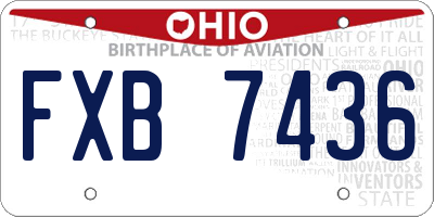 OH license plate FXB7436