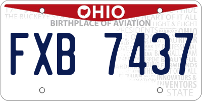 OH license plate FXB7437