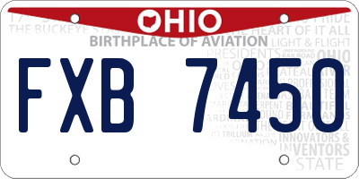 OH license plate FXB7450