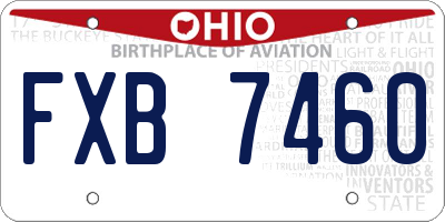OH license plate FXB7460