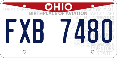 OH license plate FXB7480