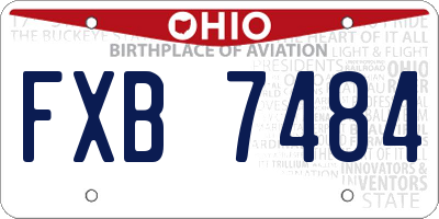 OH license plate FXB7484