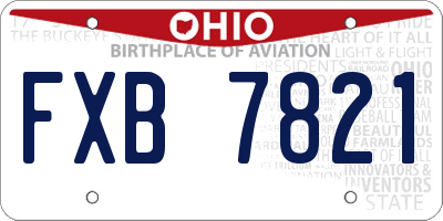 OH license plate FXB7821
