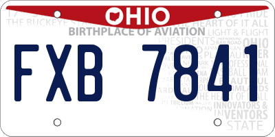 OH license plate FXB7841