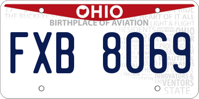 OH license plate FXB8069