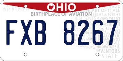 OH license plate FXB8267