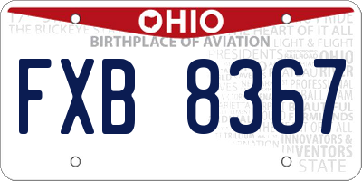 OH license plate FXB8367