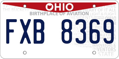 OH license plate FXB8369