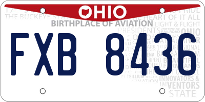 OH license plate FXB8436