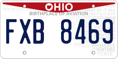 OH license plate FXB8469
