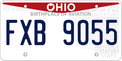 OH license plate FXB9055