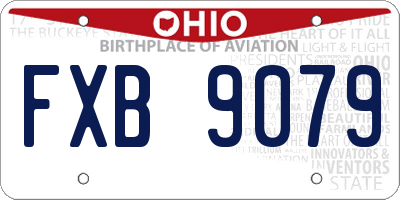 OH license plate FXB9079