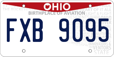 OH license plate FXB9095