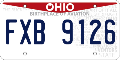 OH license plate FXB9126