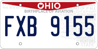 OH license plate FXB9155