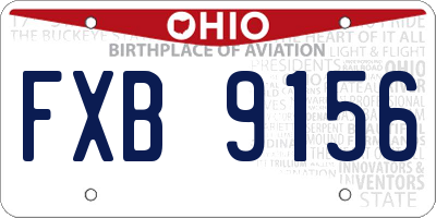 OH license plate FXB9156