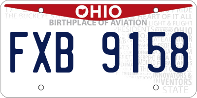 OH license plate FXB9158