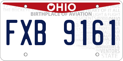 OH license plate FXB9161