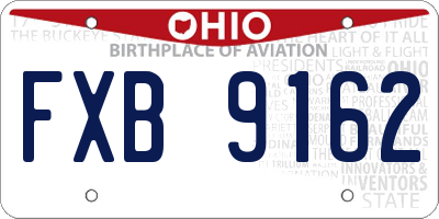 OH license plate FXB9162