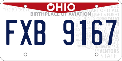 OH license plate FXB9167