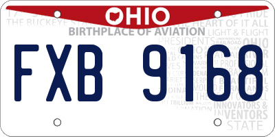 OH license plate FXB9168