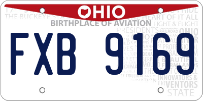 OH license plate FXB9169