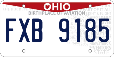 OH license plate FXB9185