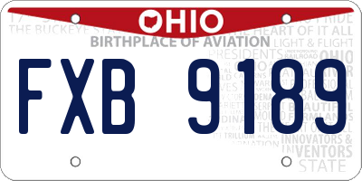 OH license plate FXB9189