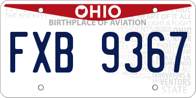 OH license plate FXB9367