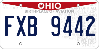 OH license plate FXB9442
