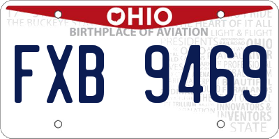 OH license plate FXB9469