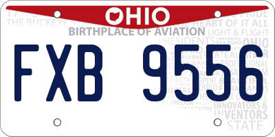 OH license plate FXB9556