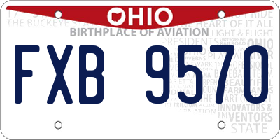 OH license plate FXB9570