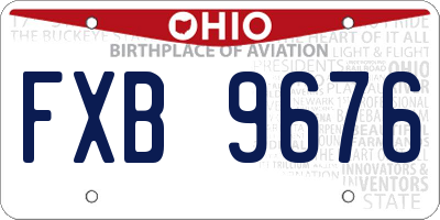 OH license plate FXB9676