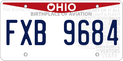 OH license plate FXB9684