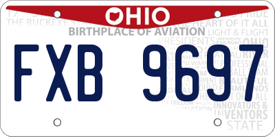 OH license plate FXB9697