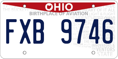 OH license plate FXB9746
