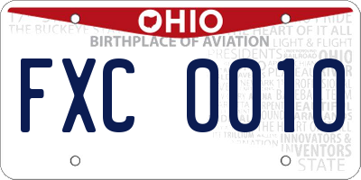 OH license plate FXC0010