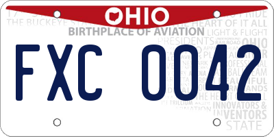 OH license plate FXC0042