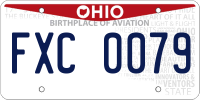 OH license plate FXC0079
